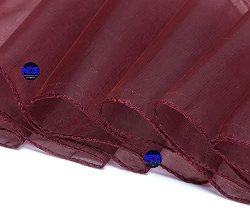 MDS Pack of 100 Organza Chair Sashes for Wedding & Event Décor – Burgundy - Image 4