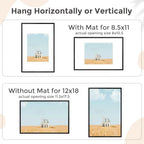 12x18 Metal Picture Frame for Wall With Mat for 8.5x11, 12''x18'' Aluminum Photo Frames With Tempered Glass for Home Decor, Minimalist Modern Poster Frame Horizontal And Vertical Formats, Black - Image 4