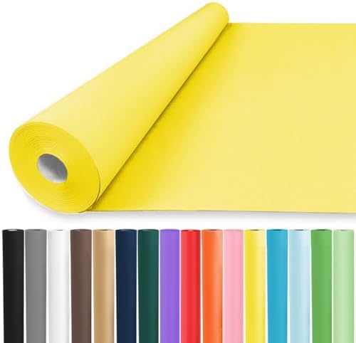 Vanhench 30"×1200"(100') Yellow Wrapping Paper Roll, Art Craft Paper, Color Bulletin Board Paper Bouquet Flower Wrapping, Perfect for Birthday, Mother's Day, Holiday, Wedding by Vanhench