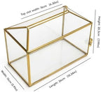 Wedding Card Box with Slot and Lock, 10.2'' Glass Card Boxes for Reception, Gold Decorative Card Holder, Clear Reusable Keepsake Storage for Wedding, Party, Baby Showers, Tabletop Decor - Image 3