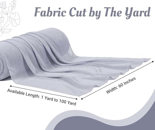 Pack of 25 Yard Chiffon Drapery Fabric, 60" Wide, Multiuse - Cool Gray - Image 2