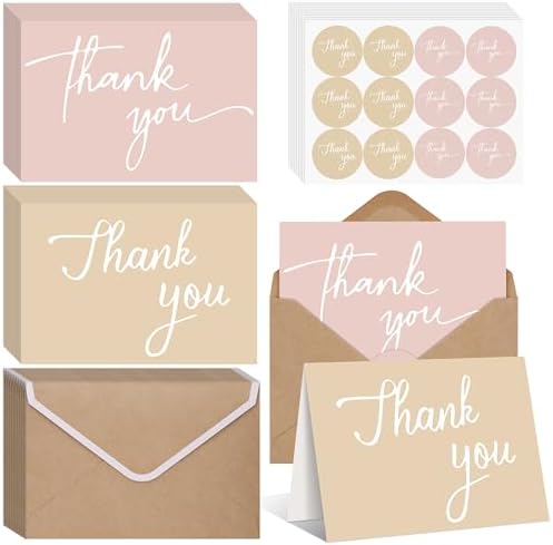 600 PCS Thank You Cards with Envelopes and Stickers, 3.5 x 5 Inch by UZLUbuywithconfidence