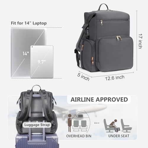 CEI-CEI Neoprene Diaper Bag Backpack Large Newborn Baby Maternity Bags Waterproof Travel Tote for Mom Dad with Insulated Pockets,Changing Pad - Image 6