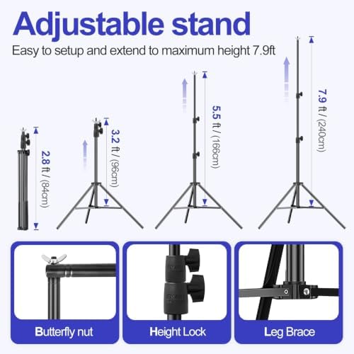 EMART 7.9x10FT Backdrop Stand Adjustable Back Drop Stand for Party Wedding - Image 4