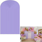 HUAYI Violet Purple Ripples Pattern Arch Backdrop Cover for Birthday Party Wedding Baby Shower Decorations Chiara Backdrops Arched Wall Frame Stands Covers Props GP-450 3ft * 6.5ft by HUAYI