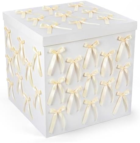 Kolldenn Extra Large Gender Reveal Gift Box with Lid Bows, 28x28x28, Gold by Unknown