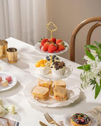 3 Tier Cupcake Stand, Ceramic Tiered Serving Stand - Image 5