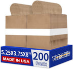 METRONIC Brown Paper Gift Bags 5.25x3.75x8 inch Small Bulk 200 Pack by METRONIC