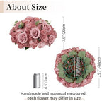 BLOSMON Fake Flower Balls Table Centerpieces, 2 Pcs, Large, Dusty Pink - Image 5