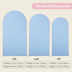 Pink and Blue Arch Backdrop Cover 7.2FT 6.6FT 6FT Arch Covers Stretchy Backdrop Set of 3, Gender Reveal Arch Cover Spandex Fitted Fabric Arch Covers for Boy or Girl Party Birthday Baby Shower Decor - Image 7