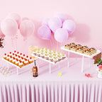 Bakzon 3 Pieces Cupcake Stand Holder, White Acrylic Dessert Table Display Set with Iron Support Legs for Birthday Candy Bar Décor Weddings, Parties Events - Image 3