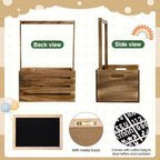 Barydat Wooden Baby Shower Crate Closet Baskets for Baby Shower, Walnut - Image 3