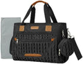 FHELAD Diaper Bag Tote for Women, Baby Diaper Bag Set (Obsidian Black) by FHELAD