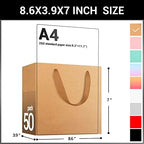 EUSOAR Gift Wrap Bags in Bulk, 12 Pack 8.6x3.9x7 inches Small Kraft Paper Bags with Handles, Heavy Duty Bags for Grocery, Boutique, Retail, Business, Party Favors, Baby Showers, Birthdays, Wedding - Image 2