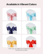 VEVOR Satin Chair Sashes Bows, Chair Ribbon Ties Back Sash, 7 x 108 inch, Wedding Reception Decoration, for Wedding Ceremony Baby Shower Party Events Banquet Cover Decoration (Rose Gold, 50pcs) - Image 5