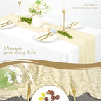 20 Pack Cheesecloth Table Runner 17 x 108 Inch, Ivory - Image 5