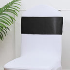 50 Pack Satin Black Chair Ribbons, Black Satin Chair Bows Sashes - Image 5