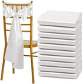 Satin Chair Sashes, Off White, 6 x 108 inch, 50 Pcs by Counfeisly