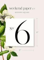 Modern Square Table Numbers, Single Sided 5x5 Modern Design, Black Matte Ink, Numbers 1-25 Plus 3 Bonus Signs for Your Wedding, Reception, Anniversary, or Any Celebration! (Black, 5x5) - Image 3
