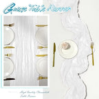 30 Pack White Cheesecloth Table Runner 17 x 108 inch Cheese Cloth Table Runners 9ft White Table Runner Rustic Romantic Sheer Gauze Runner for Wedding Party Baby Shower Table Decoration - Image 6