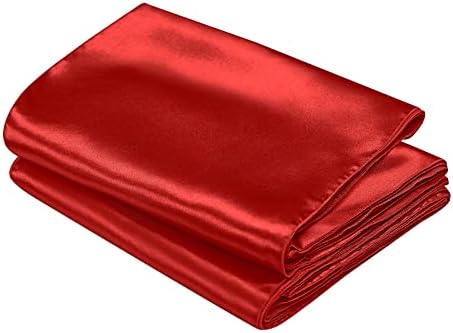 SiinvdaBZX 24 Pcs Red Satin Table Runner 12 x 108 inches Long - Image 7