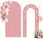 6FT Arch Backdrop with Stand, Lighted Set Wedding Birthday Party, Pink by Ruxion