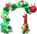 Caterpillar Theme First Birthday Balloon Arch Kit - Kids Hungry Caterpillar Party Balloon Garland Decorations, 150 Pcs Red And Green Balloon Backdrop Arch For Baby Shower by YOUAME