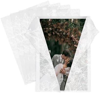Goefun 5x7 Invitation Bundle - 100 Sheets 5x7 Cream Blank Flat Note Cards & 100 Sheets Cream A7 Self-Seal Envelopes & 120 Sheets 115GSM Floral Vellum Jackets for Wedding, DIY & Parties - Image 6