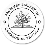 Personalized Book Labels, From the Library of Stickers, Set of 90 stickers 1.5 inch round, Book Stickers by PortofReverie