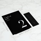 Black Wedding Table Numbers 1-20 with Stands, 5"x7" Black Acrylic Table Numbers with White Font, Perfect for Wedding Party Reception(1-20, 5"x7") - Image 2
