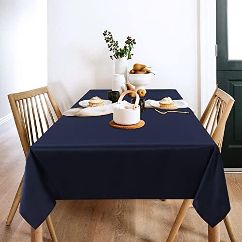 sancua 2 Pack Navy Tablecloths 60x120 Inch for 8 Feet Rectangle Tables - Image 2