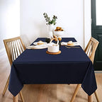 sancua 2 Pack Navy Tablecloths 60x102 Inch for 6 Feet Rectangle Tables - Image 2