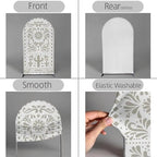 Beige Arch Backdrop Cover for Mexican Fiesta Party Decoration Stretchy Arch Stand Fabric Baptismx Baby Shower Cake Table Supplies (Cover Only) (G3742,4ftx7.2ft (CoverOnly)) - Image 2