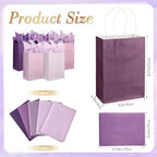 Kolldenn 50 Set Gradient Purple Gift Bags with Tissue Paper - Image 2