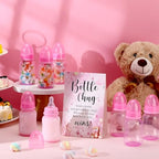 TrelaCo 20 Pcs Bottle Chug Game, Bear Baby Shower Favors, Transparent Pink - Image 4