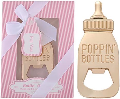 24pcs Poppin Bottle Bottle Opener Baby Shower Favors Gift for Girl with Exquisite Packaging Box,Baby Shower Souvenirs For Guests Girl Baby Shower Party Decor Supplies by WeddParty (Pink A, 24) - Image 4