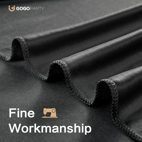 60x14ft Black Backdrop Curtains for Wedding Party, 12 Panels 14 ft Long Back Drop Cloth, Wrinkle-Free Polyester Drapes for Birthday, Baby Shower, Stage Photography Background - Image 3