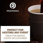 Promora 12 oz Disposable Coffee Cups with Lids & Sleeves, Premium Insulated To Go Coffee Paper Cups (12 oz, Pack of 80) Brown and Black - Image 4
