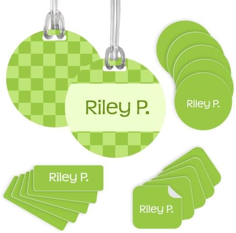 InchBug Personalized Name Label Combo Pack, 97-Piece, La La Lime by Inchbug