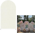 Plaids Arch Backdrop Cover for Silly Goose Baby Shower Arch Frame Stretchy Cover Gingham Kids 1st Birthday Party Fiesta Decorations (6.6x3.3ft Cover,Light Brown) by ittsmnt