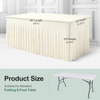 BDDC One-Piece Spandex Table Cloth Skirt for 8FT Rectangle Tables - Image 3