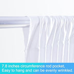40ft x 12ft White Backdrop Curtains Wrinkle Free Backdrop Curtain for Wedding Parties White Fabric Backdrops Drapes Back Drop Cloth Bridal Shower Stage Curtains Wedding Decorations for Reception - Image 7