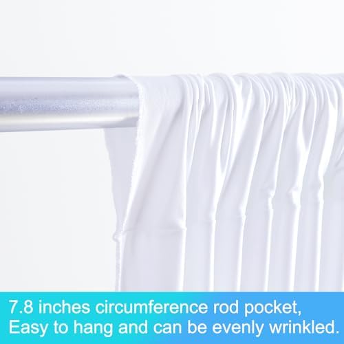 40ft x 12ft White Backdrop Curtains Wrinkle Free Backdrop Curtain for Wedding Parties White Fabric Backdrops Drapes Back Drop Cloth Bridal Shower Stage Curtains Wedding Decorations for Reception - Image 7
