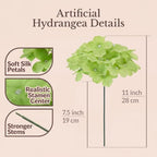 65PCS Hydrangea Artificial Flowers with Stronger Bendable Stems, Premium Silk Faux Hydrangea Flowers Bulk for DIY Wedding, Arches, Baby Showers & Event Decor(Green Mix) - Image 3