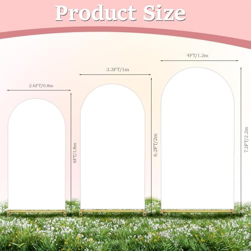 Arch Covers Set of 3(7.2FT+6.6FT+6FT), Arch Backdrop Stand Cover - Image 2