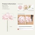 Auihiay 64Pcs Pink Hydrangea Artificial Flowers Bulk, Silk Hydrangeas - Image 4