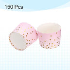 HARFINGTON 150Pcs Paper Baking Cups 6oz Cupcake Wrappers Gradient Pink - Image 3