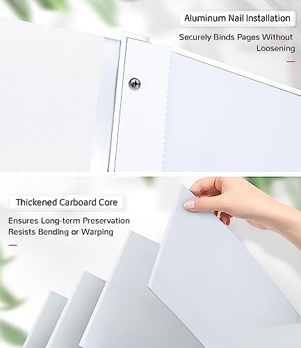 Artfeel Photo Album Self Adhesive Scrapbook Album for 3x5 4x6 5x7 8x10 Pictures,40 Pages Linen Cover with Display Window DIY Photo Book,Ideal Gifts for Family Travel Wedding Baby - Image 6