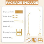 Bazen Half Balloon Arch Stand 7.5FT&6.2FT Wedding Arch Stand with Base Gold - Image 6