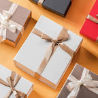 White Wedding Gift Box with Magnetic Lid for Presents, 13.85"x8.35"x4.45" - Image 6